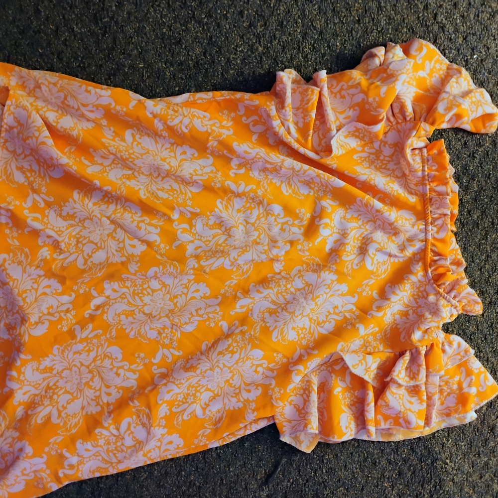 First Love Orange Floral Top